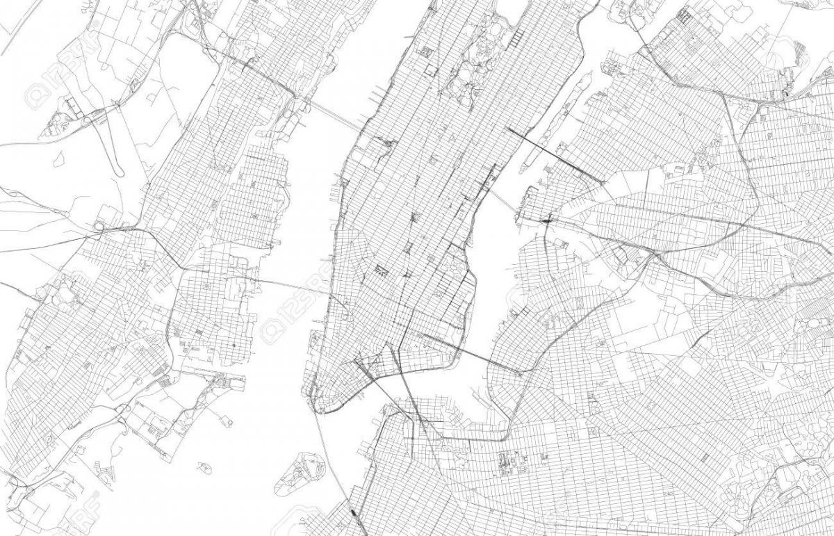 mapa de la Ciudad de Nueva York vector