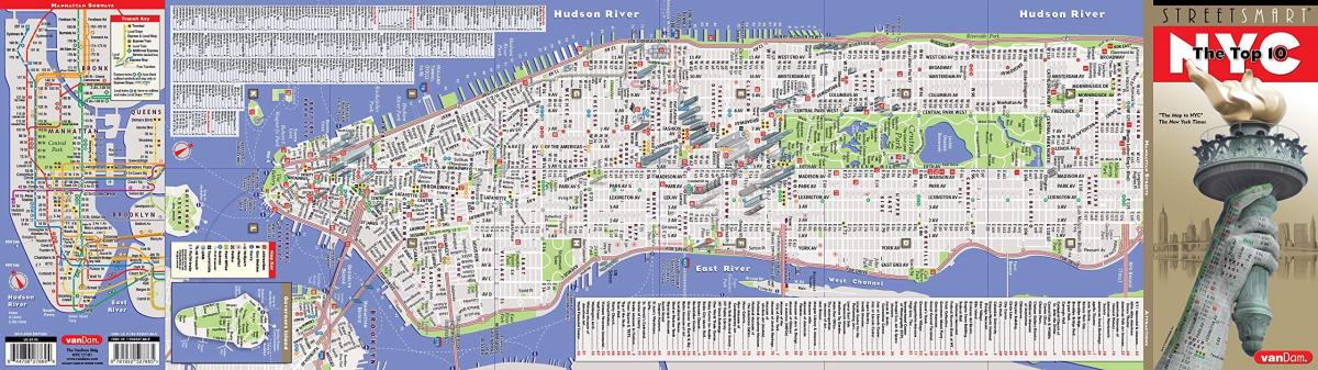 mapa de la Ciudad de Nueva York calles y avenidas