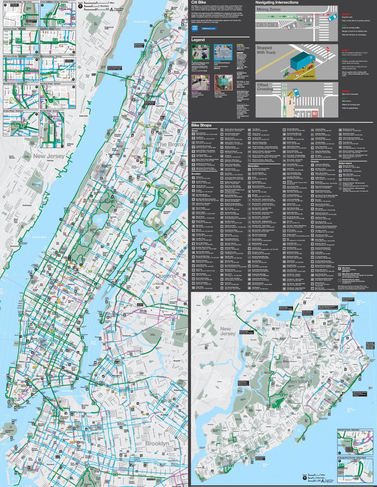 Nueva York en bicicleta mapa
