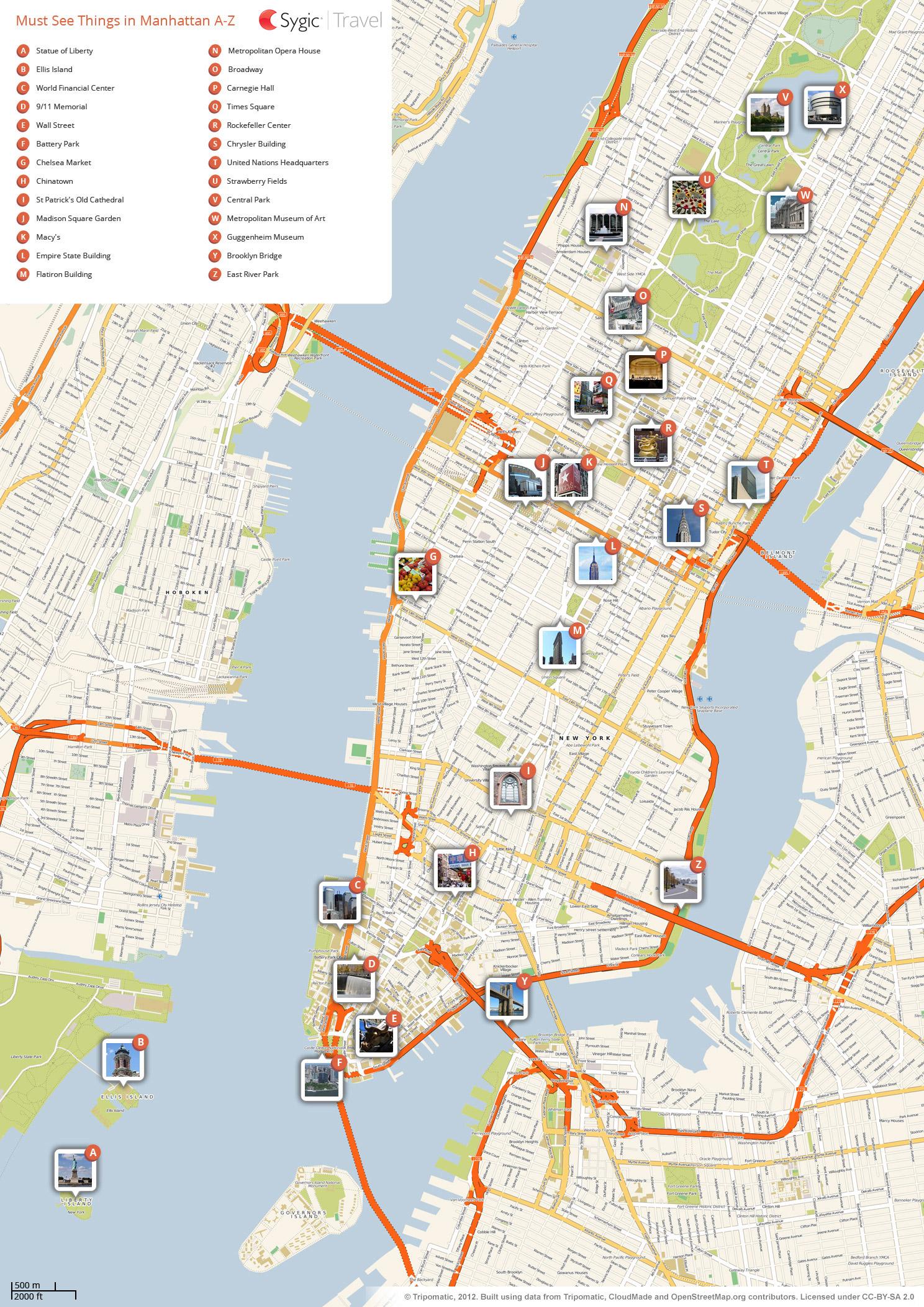 mapa turistico de la ciudad de nueva york