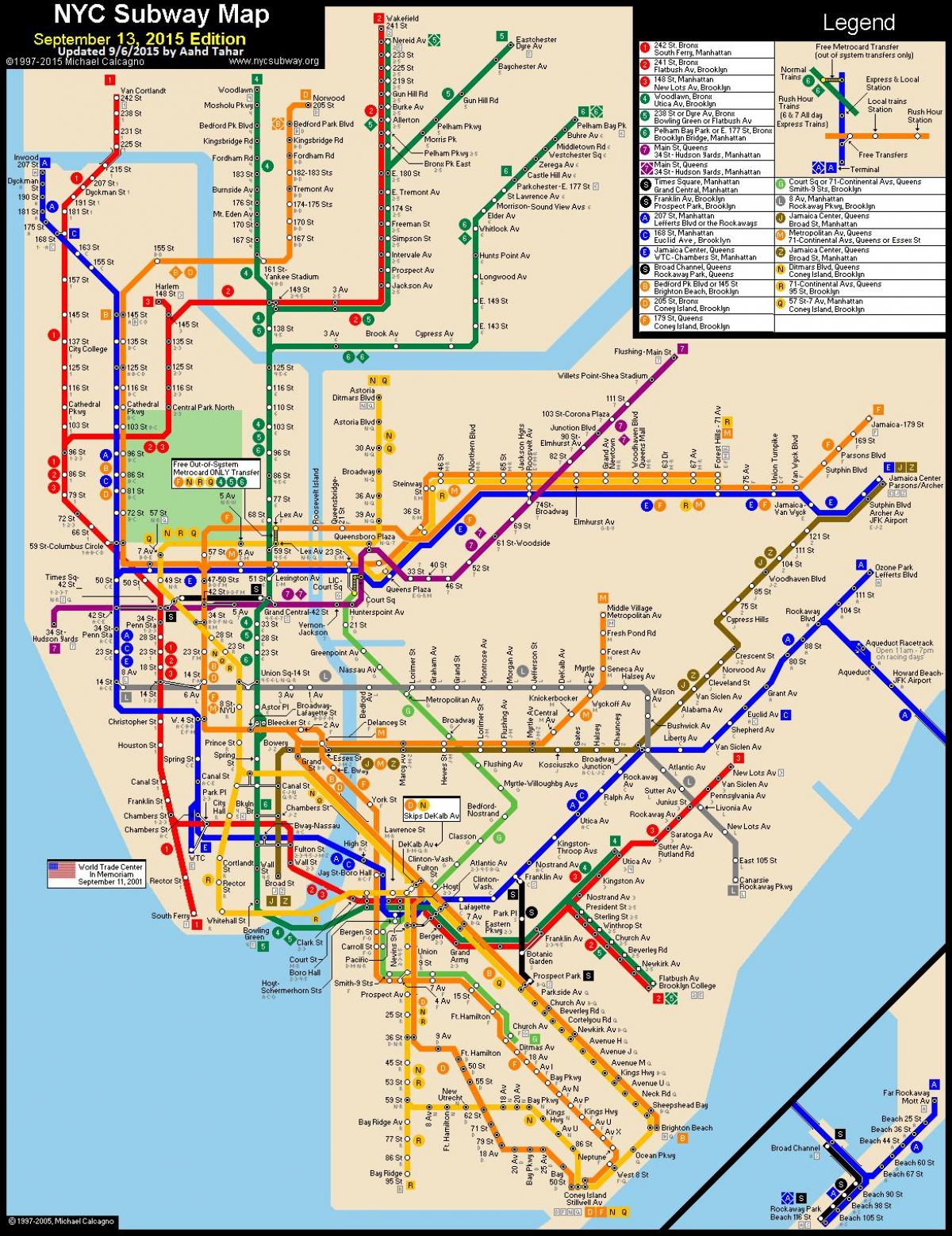 De nueva York de la estación de metro mapa de la estación de Metro de