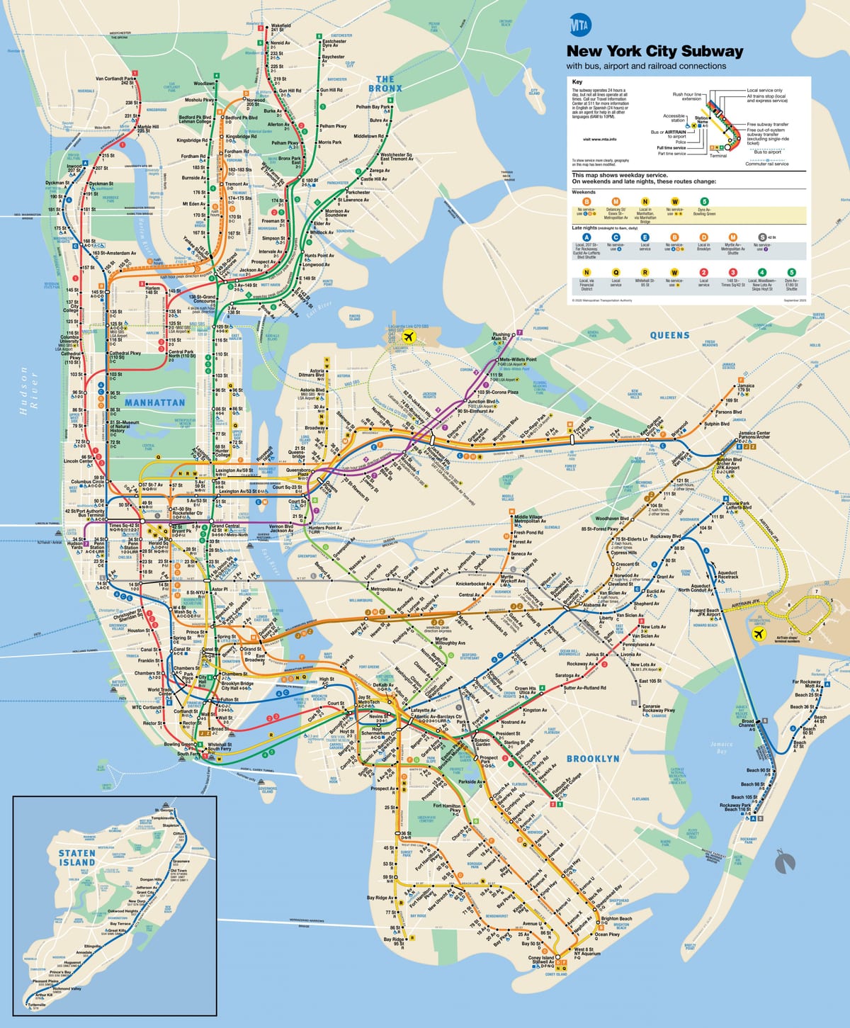 NYC transporte masivo mapa