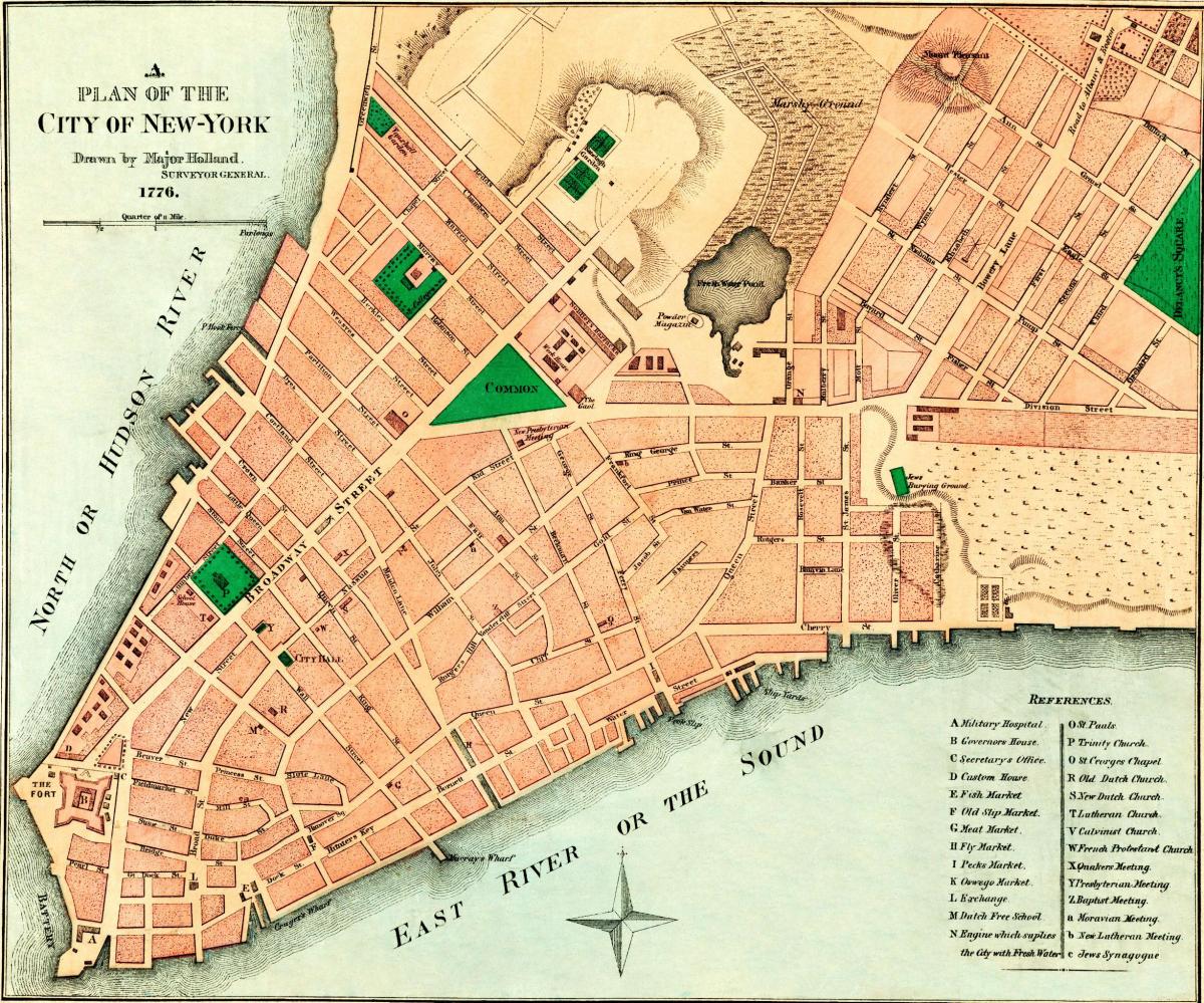 Nueva York 1776 mapa