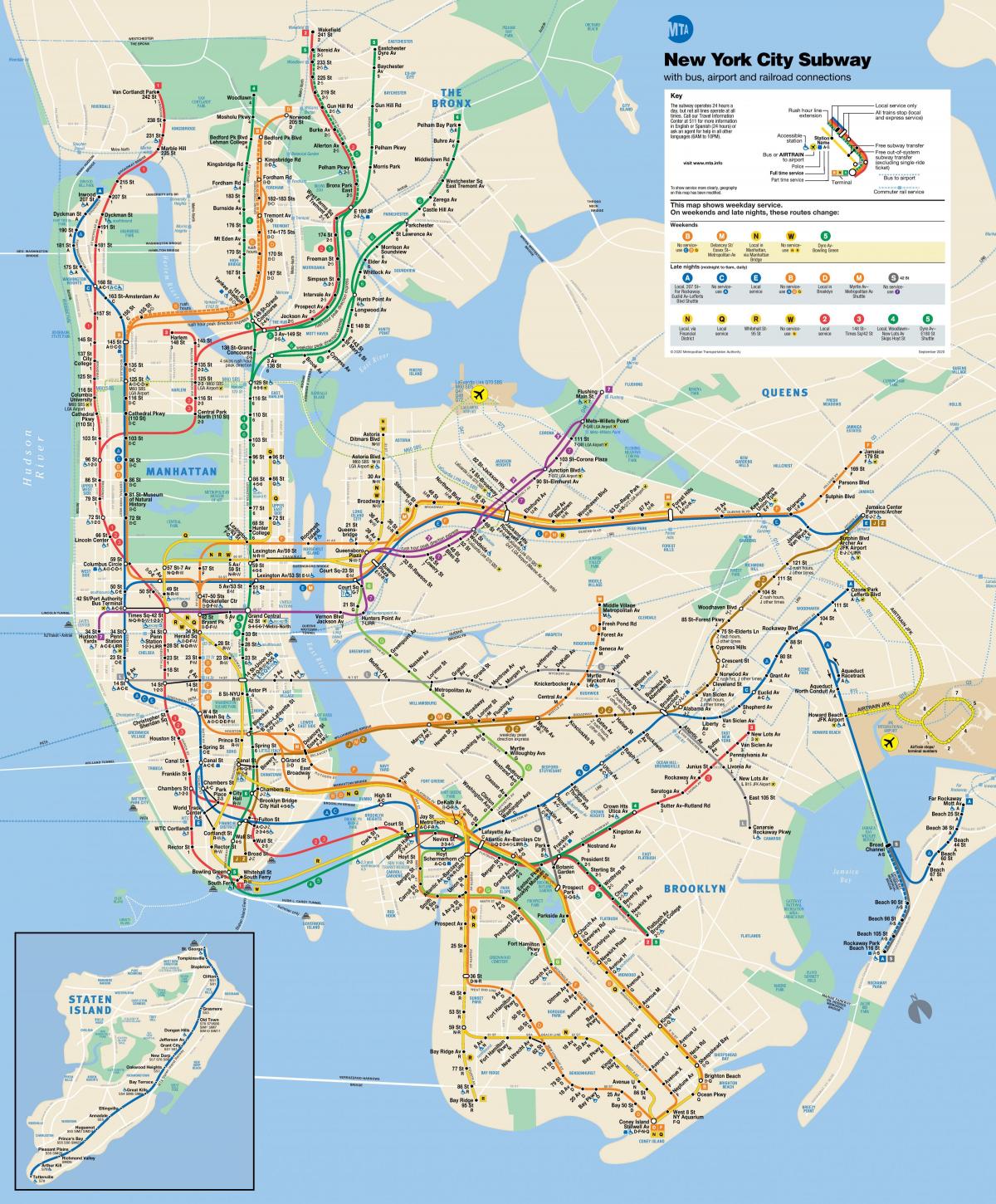 MTA mapa del metro