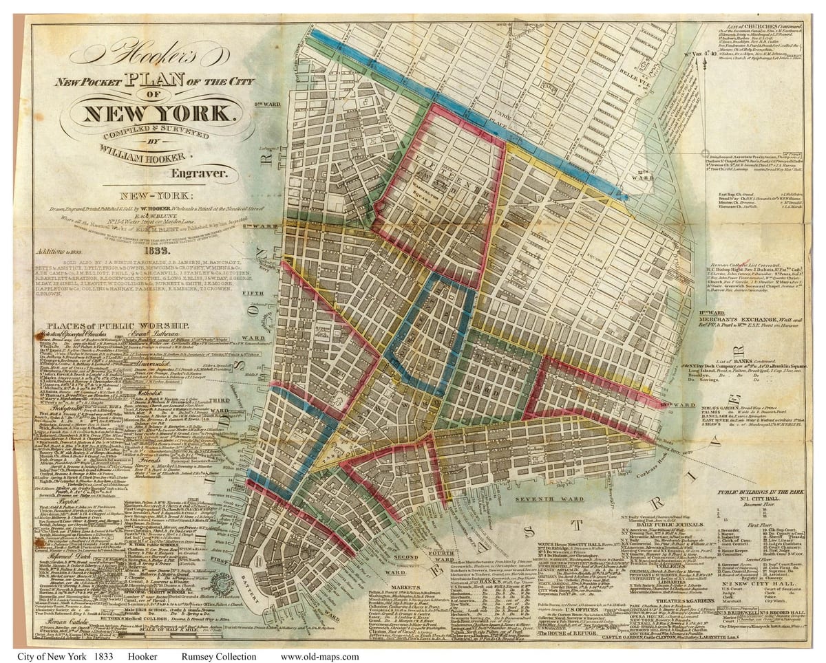 Nueva York mapas históricos