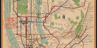 Antiguo mapa del metro de Nueva York
