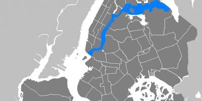 Este río NYC mapa