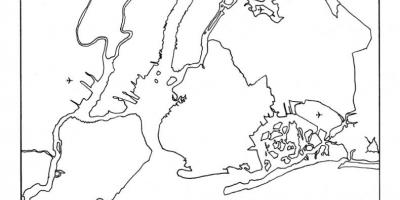 Mapa en blanco de la Ciudad de Nueva York