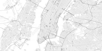 Mapa de la Ciudad de Nueva York vector
