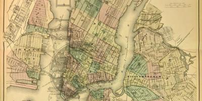 Antiguo mapa de Nueva York