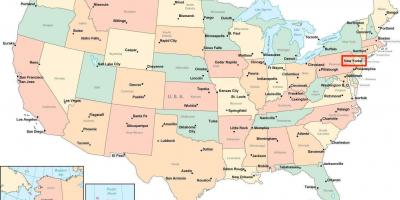 Nueva York en el mapa de estados unidos