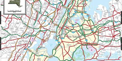 NYC mapa de las autopistas