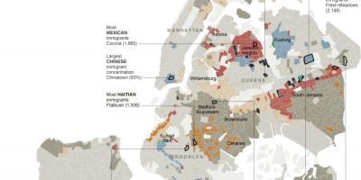 La Ciudad de nueva York etnia mapa