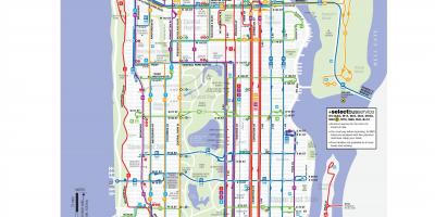 NYC líneas de autobús mapa