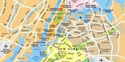 Imprimible mapa de Nueva York
